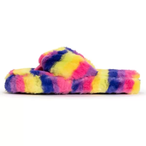 MUK LUKS LUKEES Womens Myka Thong SlippersRainbow Multi