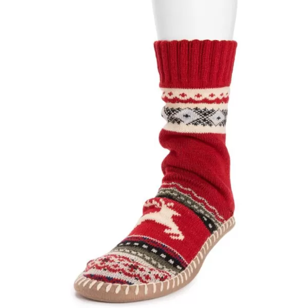 MUK LUKS Mens 50th Anniversary Slipper SocksLicorice