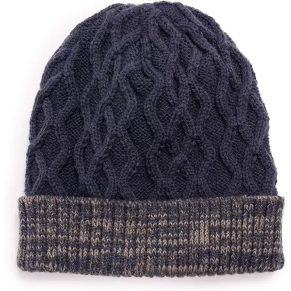 MUK LUKS Mens Cable Knit Cuff CapNavy