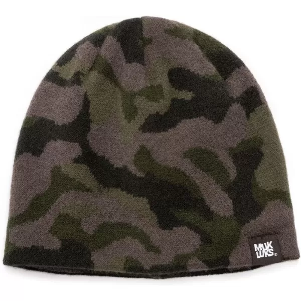 MUK LUKS Mens Camo BeanieGreen