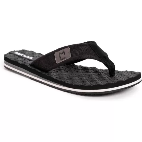 MUK LUKS Mens Chill Out Thong FlipFlopOut Black