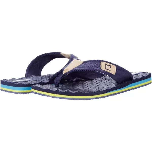 MUK LUKS Mens Chill Out Thong FlipFlopOut Navy