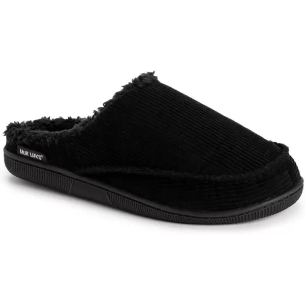 MUK LUKS Mens Corduroy Clogs SlipperBlack