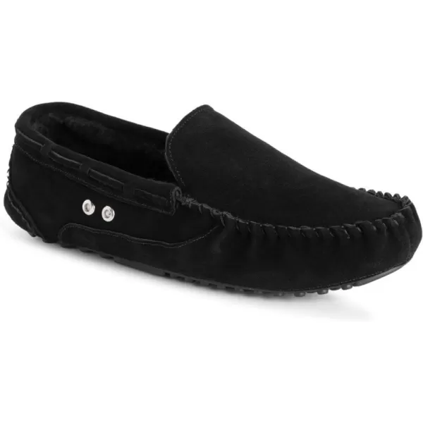 MUK LUKS Mens Everett Moccasin SlippersEbony