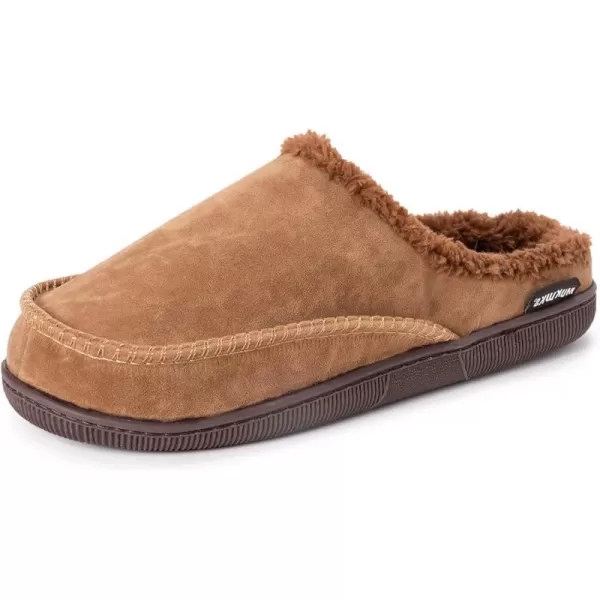 MUK LUKS Mens Faux Suede Clog SlipperCamel