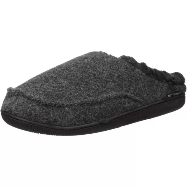 MUK LUKS Mens Faux Wool Clog SlippersBlack