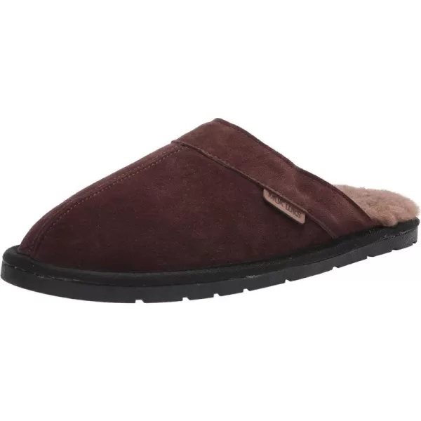 MUK LUKS Mens Leather Goods Abbott SlipperMahogany