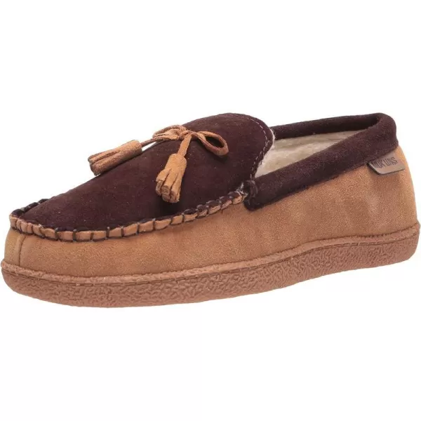 MUK LUKS Mens Leather Goods Talan SlipperCamel