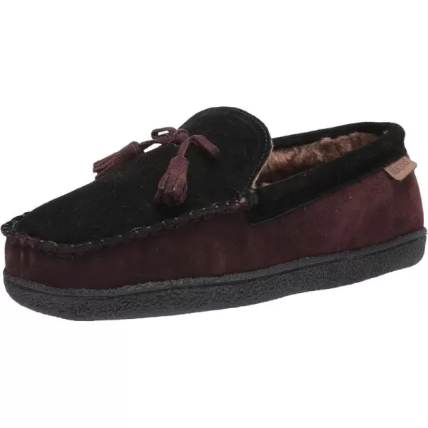 MUK LUKS Mens Leather Goods Talan SlipperDark Mahogany