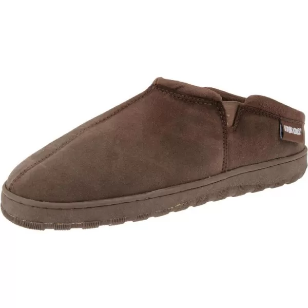 MUK LUKS Mens Matt Printed Berber Suede Clog SlipperChocolate