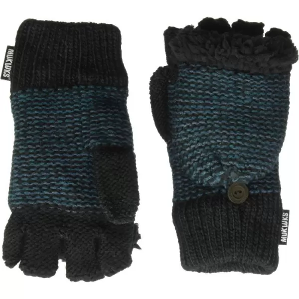 MUK LUKS Mens Mens Fingerless Flip MittensOxford