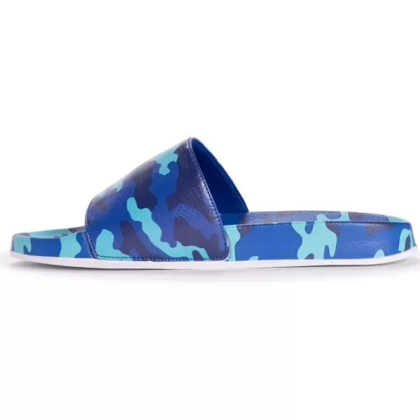 MUK LUKS Mens Pool Limbo Slide SandalNavy Camo