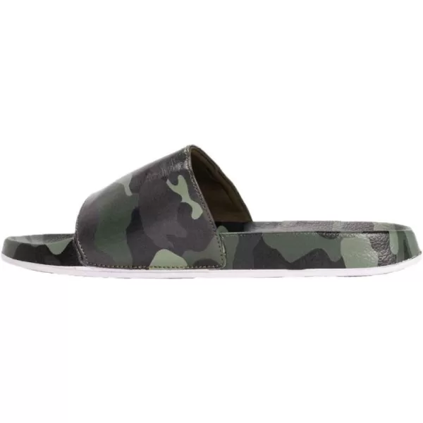 MUK LUKS Mens Pool Limbo Slide SandalOlive Camo