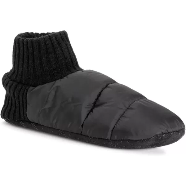 MUK LUKS Mens Quilted Slipper BootiesEbony