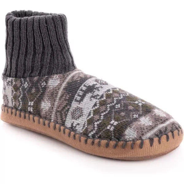 MUK LUKS Mens Slipper Socks CasualFossil