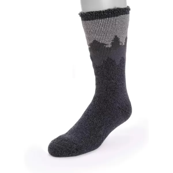 MUK LUKS Mens Slipper Socks CasualNavy Tree