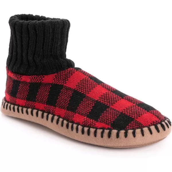 MUK LUKS Mens Slipper Socks CasualRedBlack