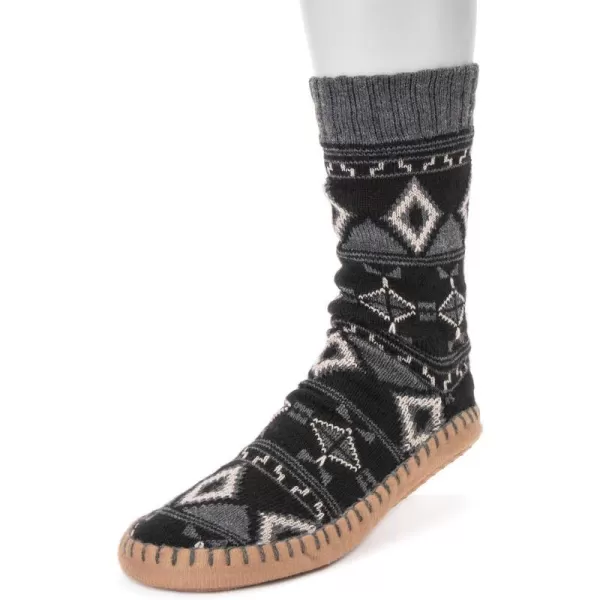 MUK LUKS Mens Slipper SocksBlack