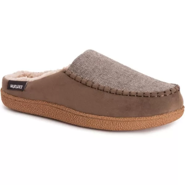 MUK LUKS Mens Staughton Clog SlippersTaupe