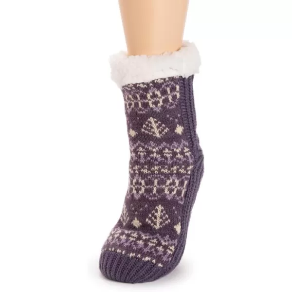 MUK LUKS Pieced Cabin Sox 1 Pair Pack Womens SocksMystical Forest