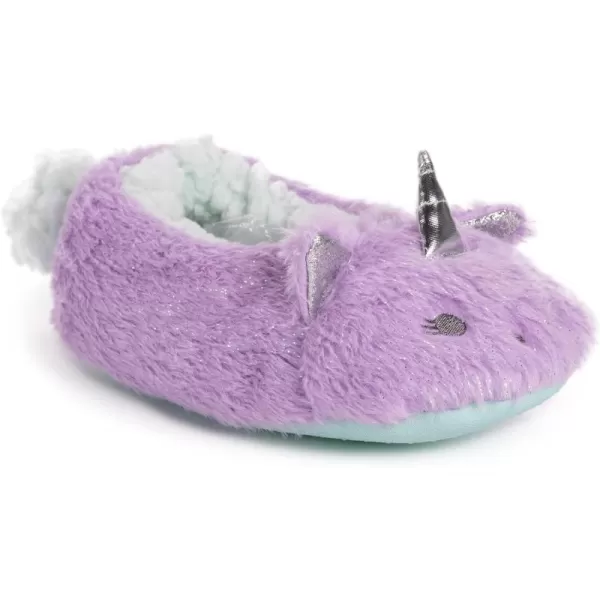 MUK LUKS UnisexChild Girls Zoo Friends SlipperLavender Unicorn