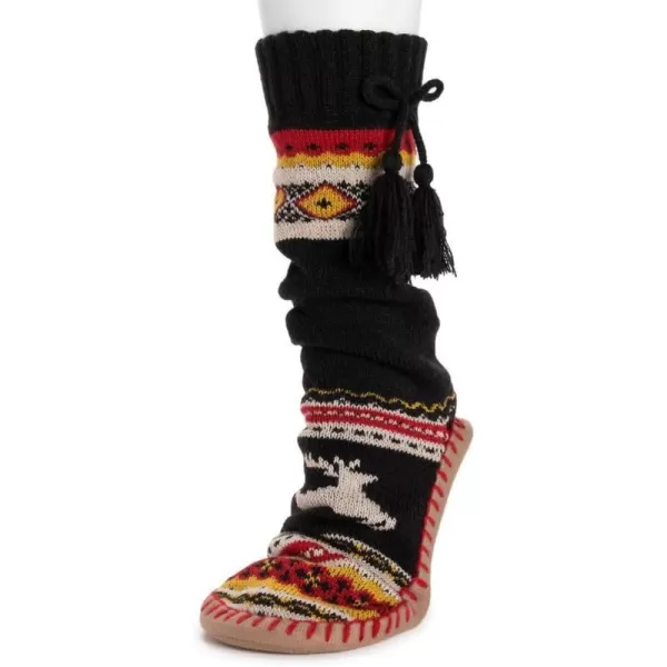 MUK LUKS Womens 50th Anniversary Slipper SocksBlack