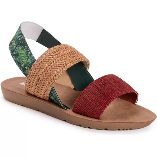 MUK LUKS Womens About Time SandalRed Multi FlatMUK LUKS Womens About Time SandalRed Multi Flat