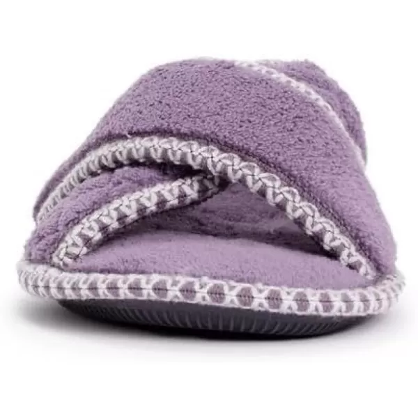 MUK LUKS Womens Ada Chenille Crossband SlippersLilac