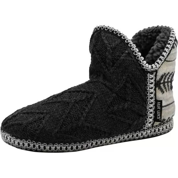 MUK LUKS Womens Amira Short Slipper BootieDark GreyHeather