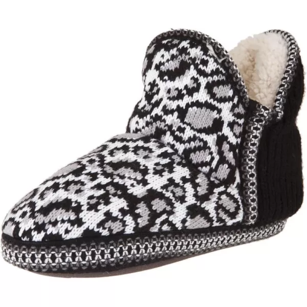 MUK LUKS Womens Amira Short Slipper BootieLeopard