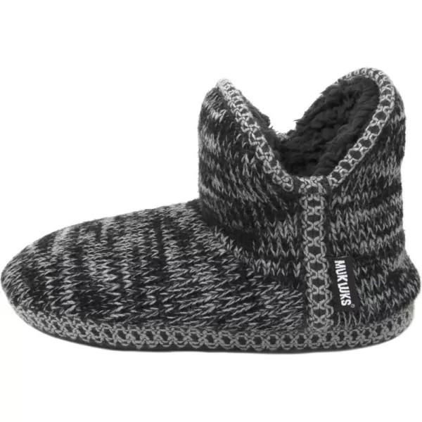 MUK LUKS Womens Amira Short Slipper BootieMarble SteelGreyBlack