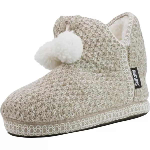 MUK LUKS Womens Amira Short Slipper BootieOatmeal