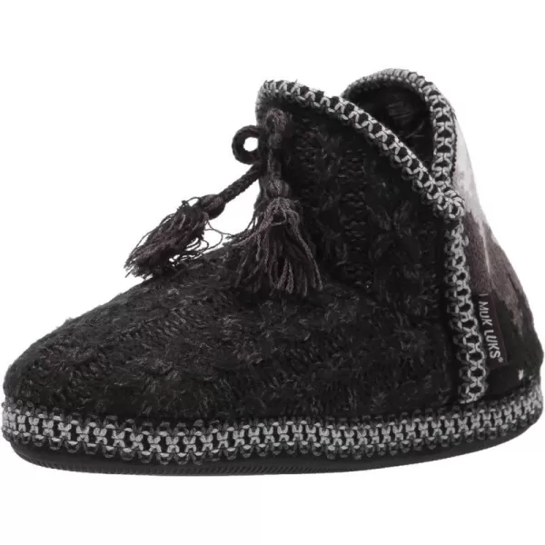 MUK LUKS Womens Amira SlippersEbonyDark Grey Heather