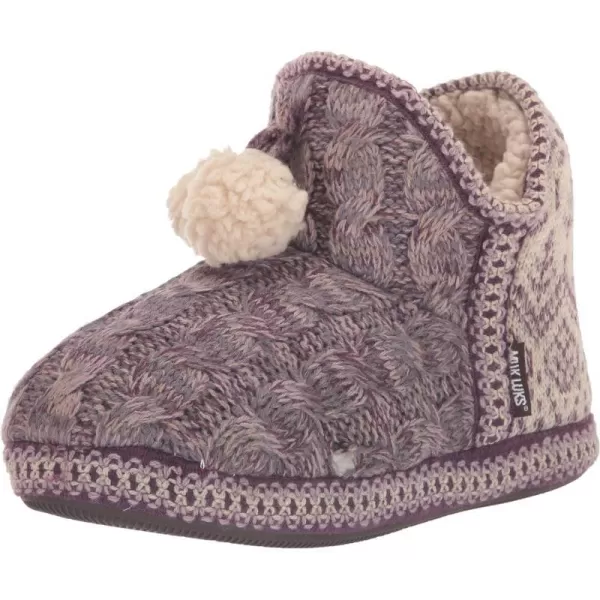 MUK LUKS Womens Amira SlippersOatmealPurple