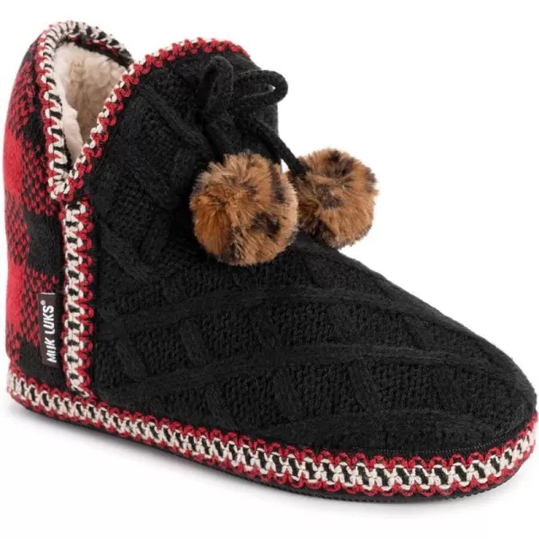 MUK LUKS Womens Amira SlippersRedBlack