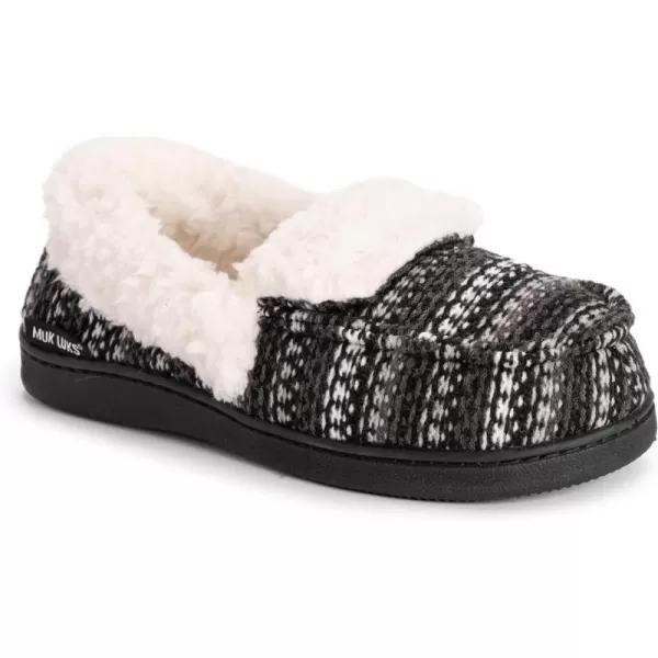 MUK LUKS Womens Anais Moccasin SlippersBlack