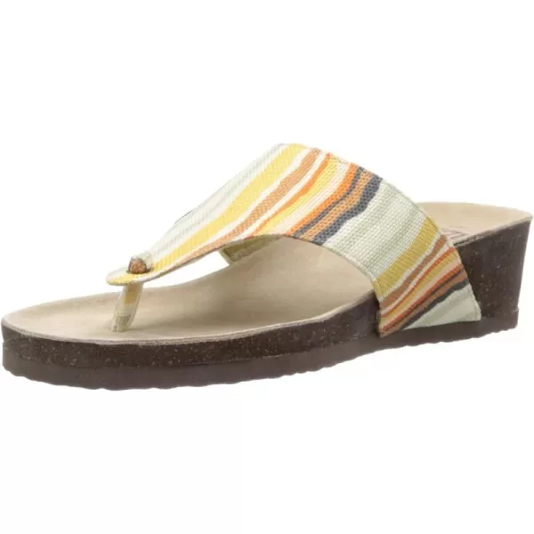 MUK LUKS Womens Cara Wedge SandalOrange Stripe