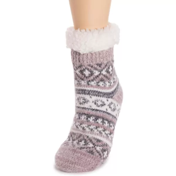 MUK LUKS Womens Chenille Eyelash Mix Cabin SocksWinters Dusk