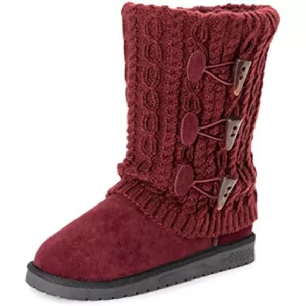 MUK LUKS Womens Cheryl Fashion BootsBurgundy