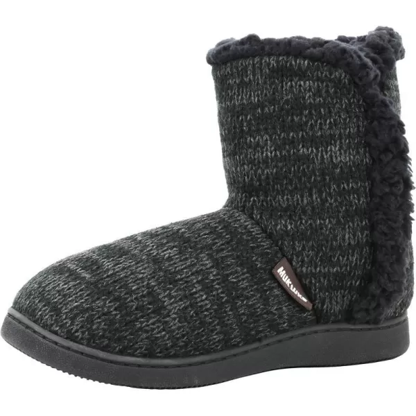 MUK LUKS Womens Cheyenne SlippersBlack Grey