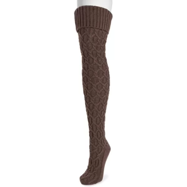 MUK LUKS Womens Chunky Cable Over The Knee SocksFrench Chateau