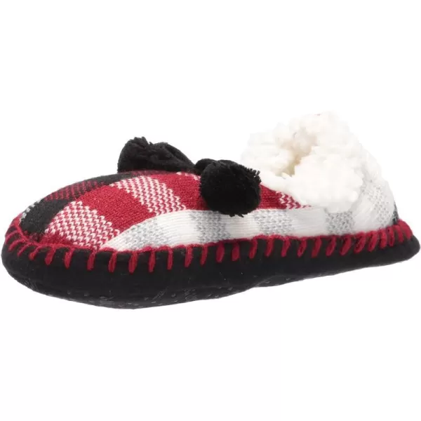 MUK LUKS Womens Classic Ballerina SlipperRed Check