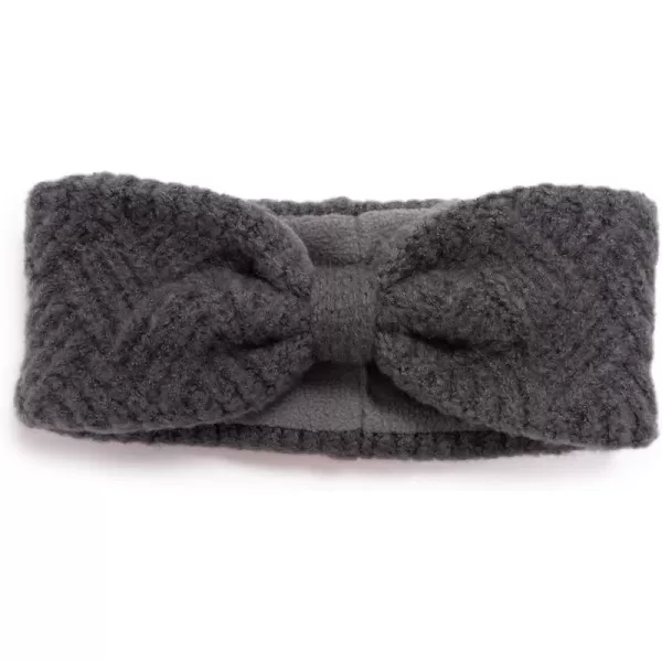 MUK LUKS Womens Crosshatch HeadbandGrey Heather