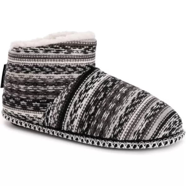 MUK LUKS Womens Fawn SlippersBlackWhite