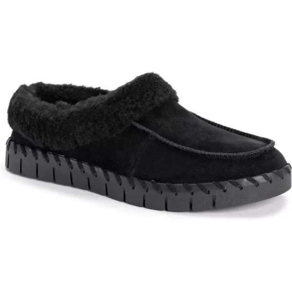 MUK LUKS Womens Flexi Buffalo Shoe ClogBlack