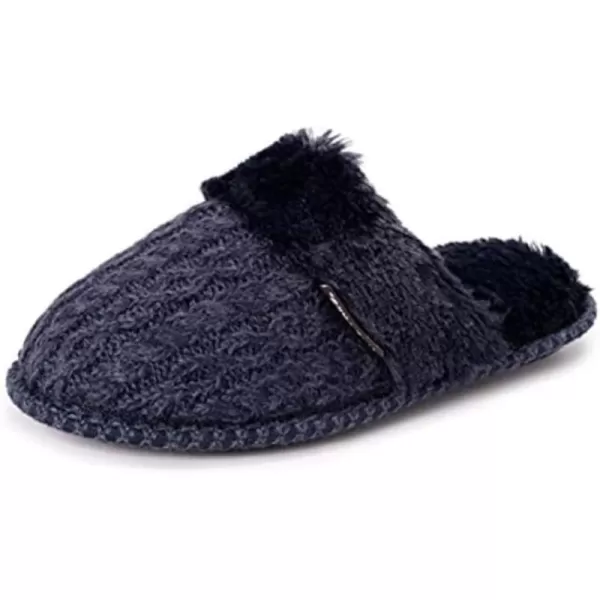 MUK LUKS Womens Frida Scuff SlippersDark SapphireTwilight