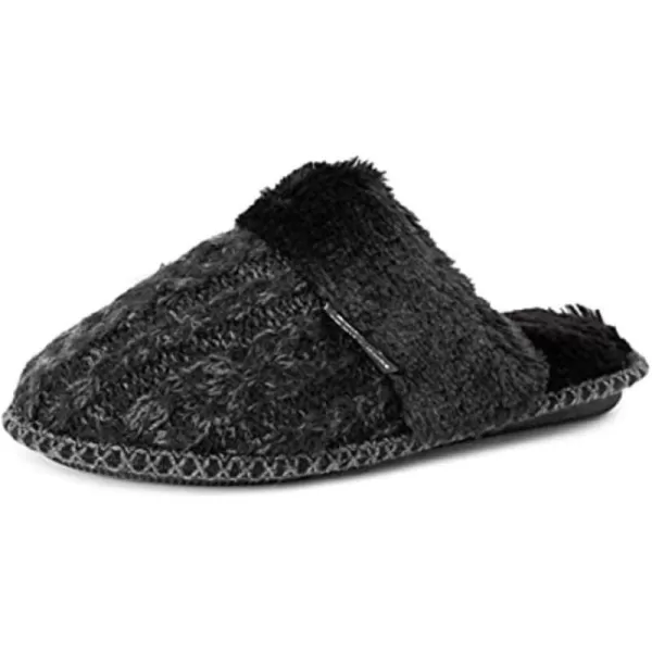 MUK LUKS Womens Frida Scuff SlippersEbonyDark Grey Heather