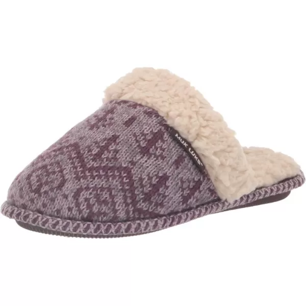 MUK LUKS Womens Frida Scuff SlippersLight Purple