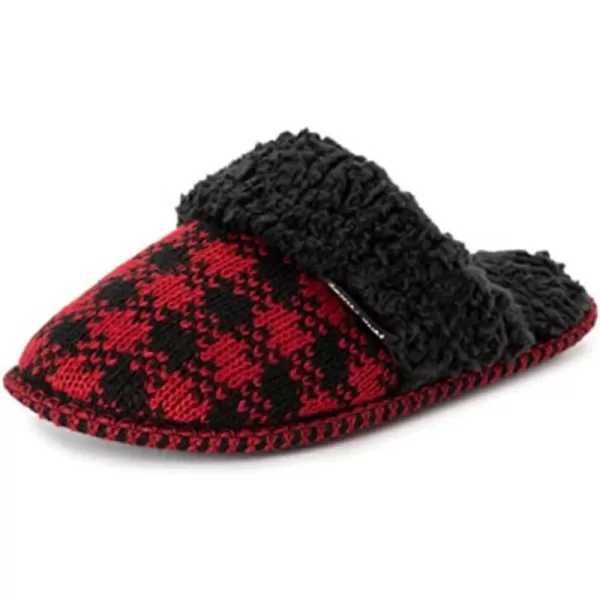 MUK LUKS Womens Frida Scuff SlippersRedPlaid