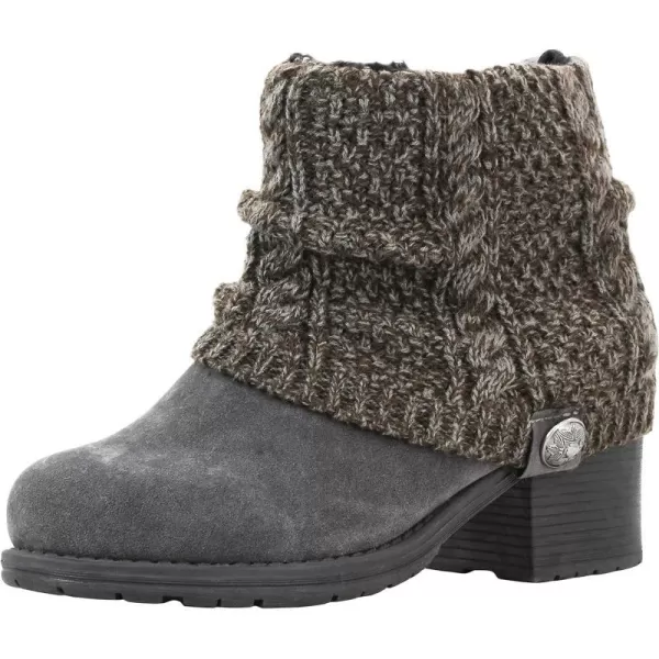 MUK LUKS Womens Haley Boots AnkleBrown Grey Marl